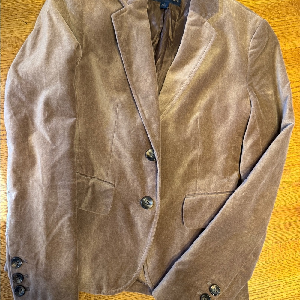 Banana Republic Velvet Tan Blazer